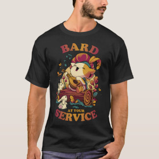 Bard'S Call - Cute Cat Gamer T-Shirt