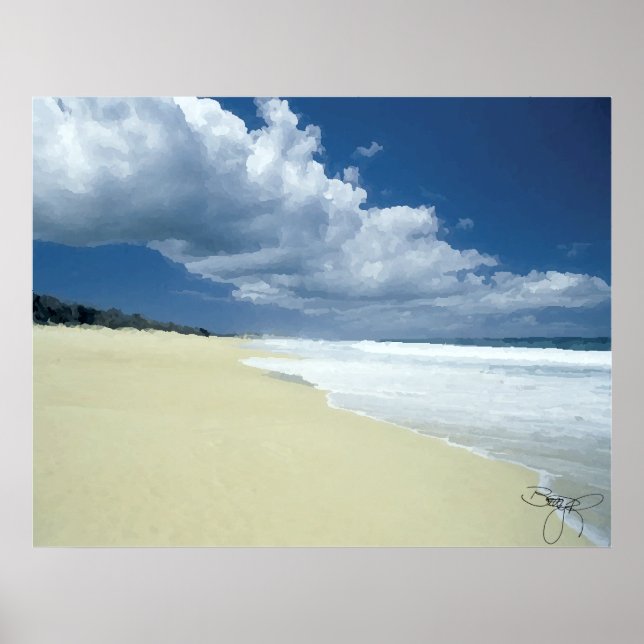 Bare Beach View Poster (Vorne)
