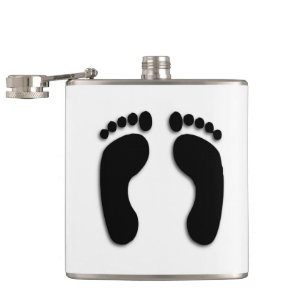 Bare Feet Prints Flachmann