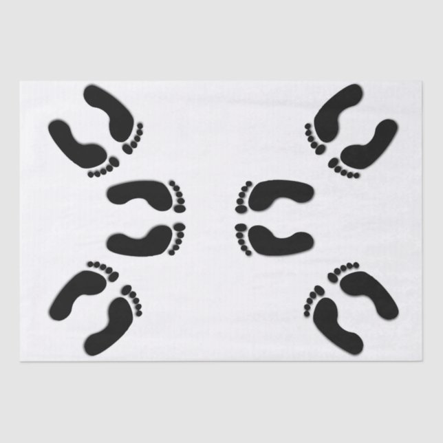 Bare Feet Prints Seidenpapier (Vorderseite)