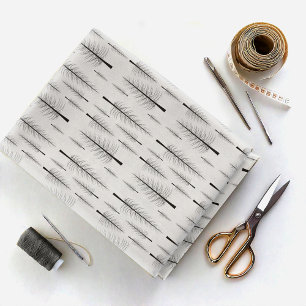 Bare Fir Trees Black auf einem beliebigen Color ID Stoff