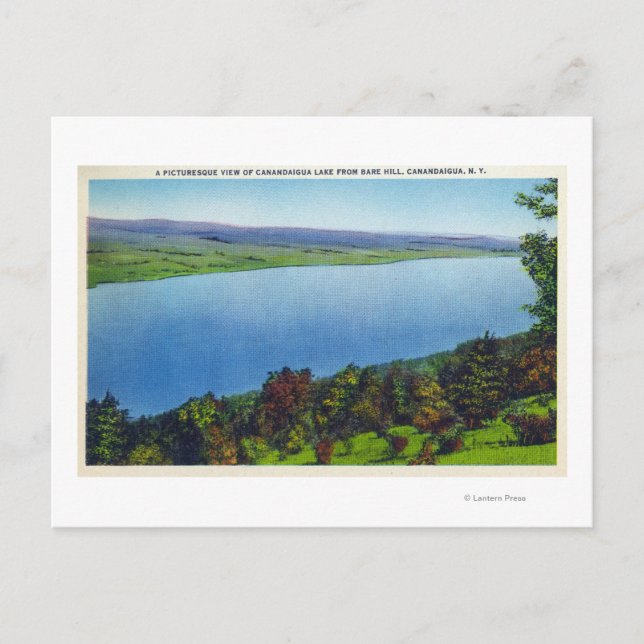 Bare Hill View of Canandaigua Lake Postkarte (Vorderseite)
