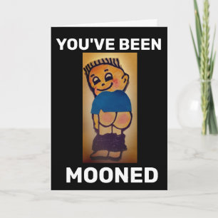 BARE HINTERN FUNNY MOONED BIRTHDAY CARD KARTE