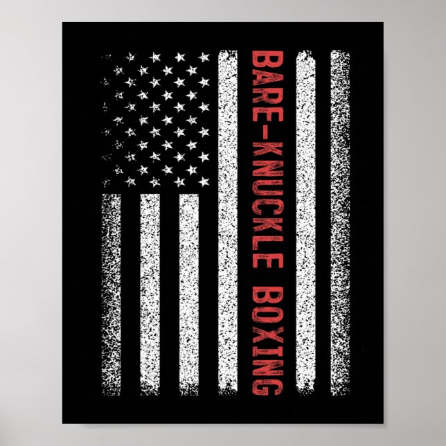 Bare-knuckle Boxing American Flag 4. Juli Wome Poster (Vorne)