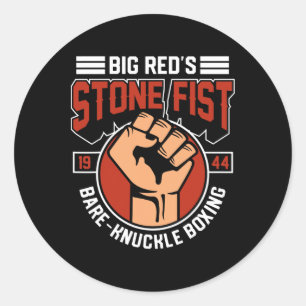Bare-knuckle Boxing Club Fighter Training Gym Ston Runder Aufkleber