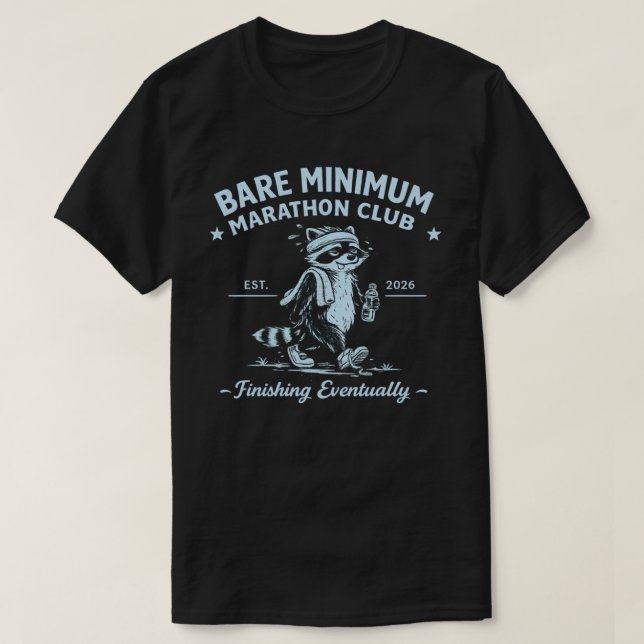 Bare Minimum Marathon Club Funny Runner Gift Idea T-Shirt (Design vorne)