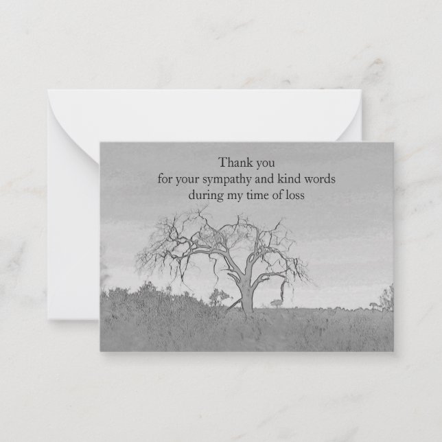 Bare Tree Danke-Card Mitteilungskarte (Vorderseite)