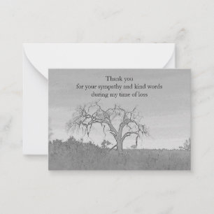Bare Tree Danke-Card Mitteilungskarte