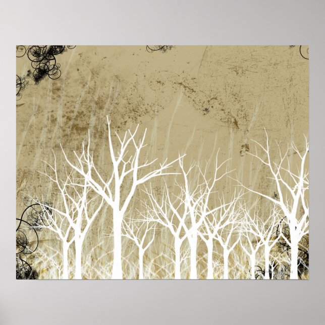 Bare Winter Trees Poster (Vorne)