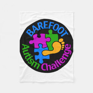 Barefoot Autism Challenge Blanket Fleecedecke