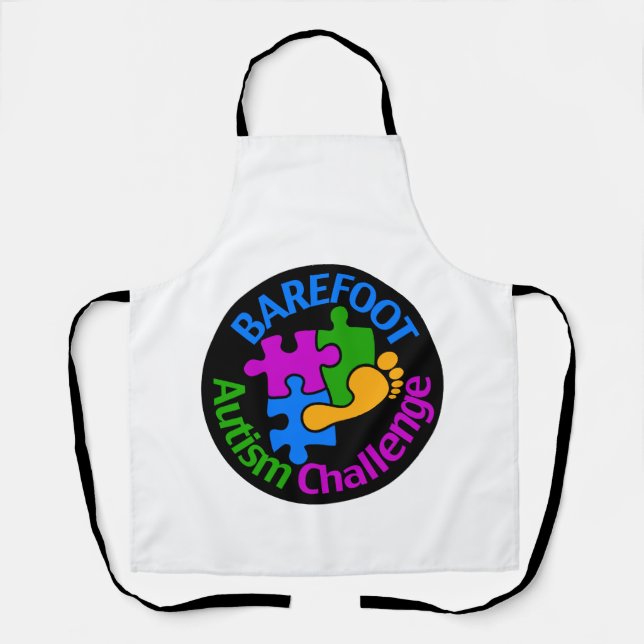Barefoot Autism Challenge Trucker-Mütze Schürze (Vorderseite)