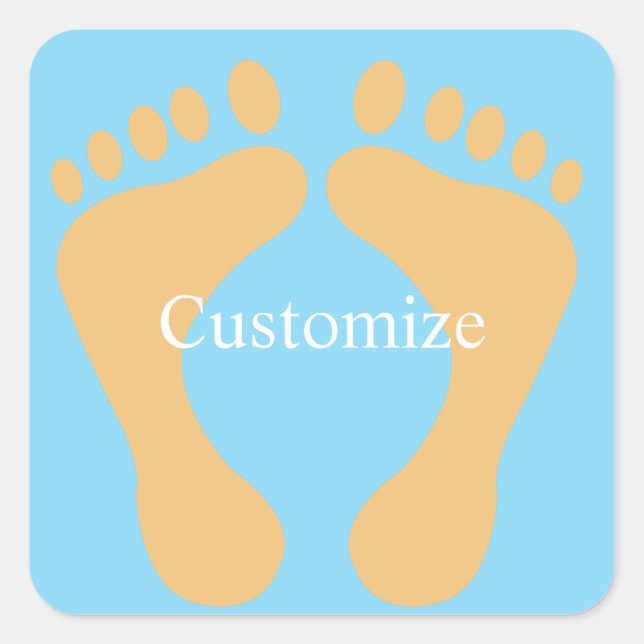 Barefoot Beach Bum Thunder_Cove Quadratischer Aufkleber (Vorderseite)