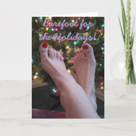 Barefoot für die Holidays Grußkarte Feiertagskarte