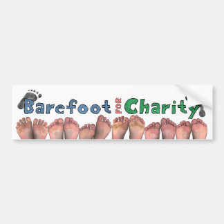 Barefoot für Wohltätigkeit Autoaufkleber