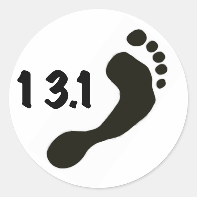 Barefoot Half Marathon Sticker (Vorderseite)