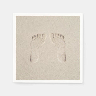 Barefoot Prints in Sand Serviette