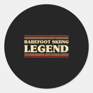 Barefoot-Ski-Legende Barefoot-Abenteuersport Runder Aufkleber