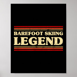 Barefoot-Ski-Legende Barefooting-Abenteuersport Poster