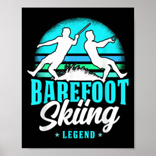 Barefoot-Ski-Legende Retro-Stil Wassersport Ski Poster