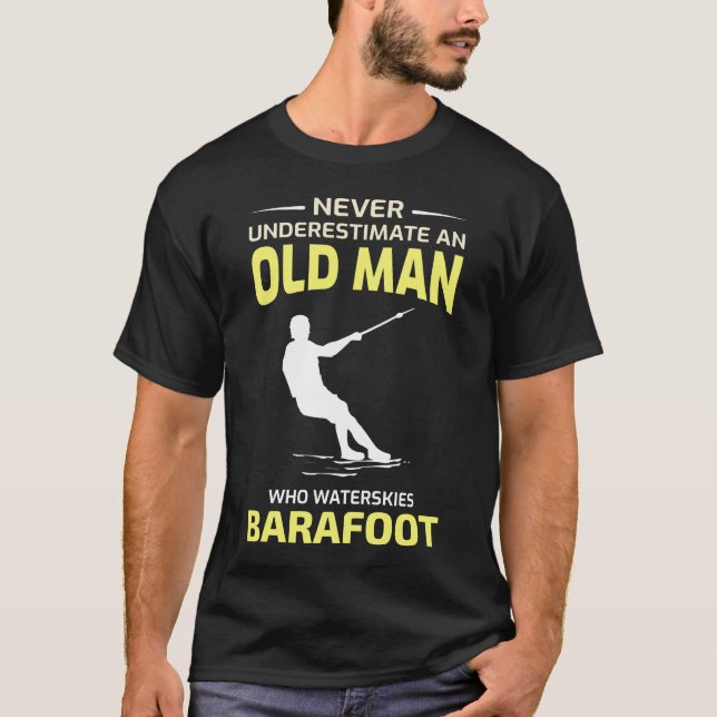 Barefoot Ski Wassersport Motorboot T-Shirt (Vorderseite)