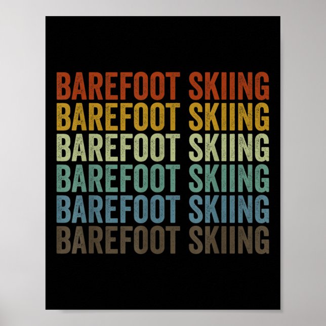 Barefoot-Skisport Retro  Poster (Vorne)