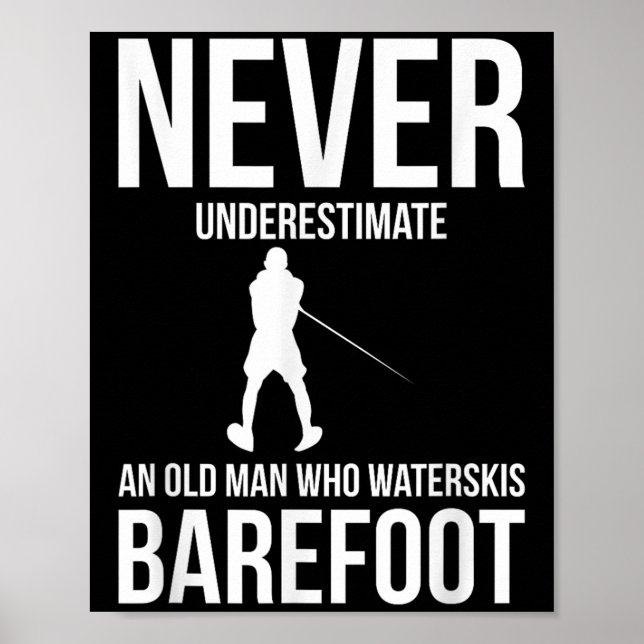 Barefoot Water Skiing Water Skis  Poster (Vorne)