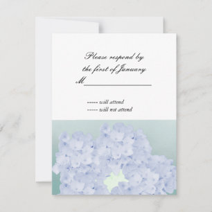 Barely Blue Hydrangea-Antwortkarte RSVP Karte