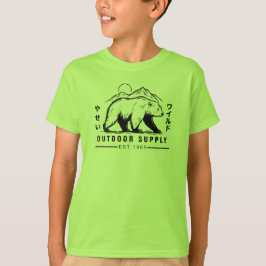 Bären-Abenteuer-Outdoor-Ausrüstung T-Shirt