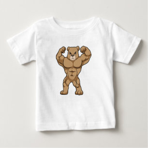 Bären als Bodybuilder mit großen Muskeln Baby T-shirt