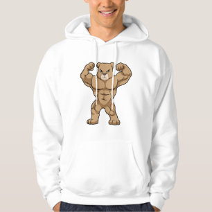 Bären als Bodybuilder mit großen Muskeln Hoodie