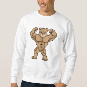 Bären als Bodybuilder mit großen Muskeln Sweatshirt