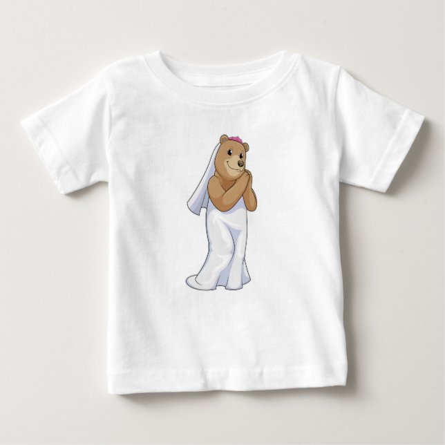 Bären als Brille mit Schleier Baby T-shirt (Vorderseite)