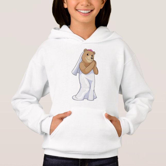 Bären als Brille mit Schleier Hoodie (Vorderseite)