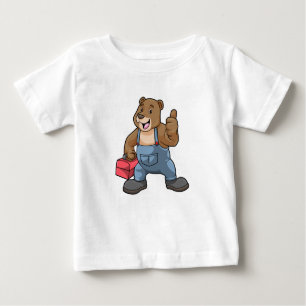 Bären als Handwerker mit Werkzeugkasten Baby T-shirt