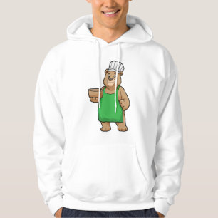 Bären als Koch mit Kochen Schürze & Holzschüssel Hoodie