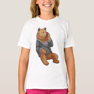 Bären als Sekretär mit Telefon T-Shirt