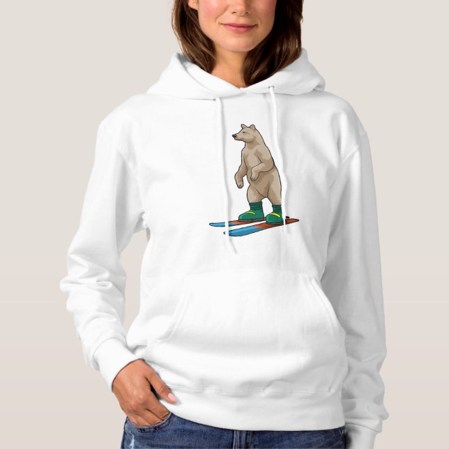 Bären als Skifahrer mit Ski Hoodie (Vorderseite)