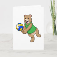 Bären als Volleyballspieler mit Volleyball