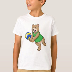 Bären als Volleyballspieler mit Volleyball T-Shirt