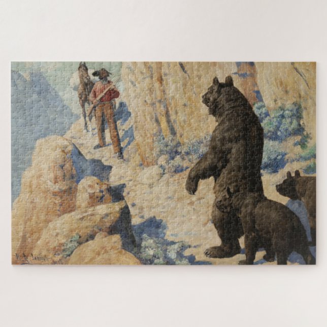 Bären auf dem Weg (Überraschung) 1904 William Robi Puzzle (Horizontal)