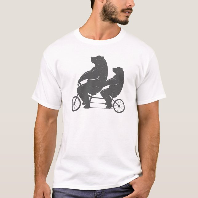 Bären auf Fahrrädern T-Shirt (Vorderseite)