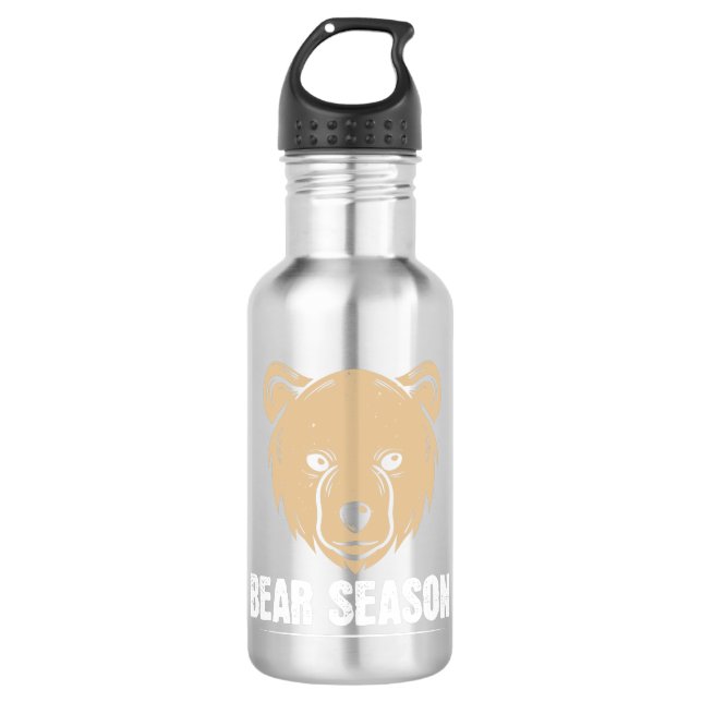 Bären - Bärensaison Edelstahlflasche (Vorderseite)