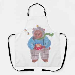 Bären, Bienen und Cappuccino Schürze