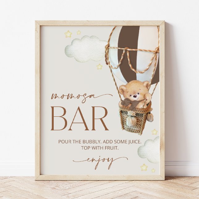 Bären, Brown Balloon, Hot Air Balloon, Momosa Bar Poster (Von Creator hochgeladen)