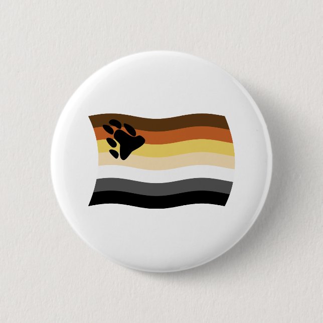 Bären-Bruderschaft-Flagge-Button Button (Vorderseite)