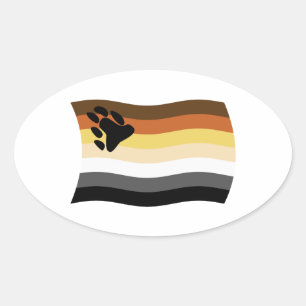 Bären-Bruderschaft-Flaggen-Aufkleber Ovaler Aufkleber