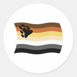 Bären-Bruderschaft-Flaggen-Aufkleber Runder Aufkleber
