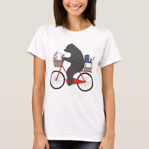 Bären & Bunny auf dem Fahrrad zu Picknick niedlich T-Shirt