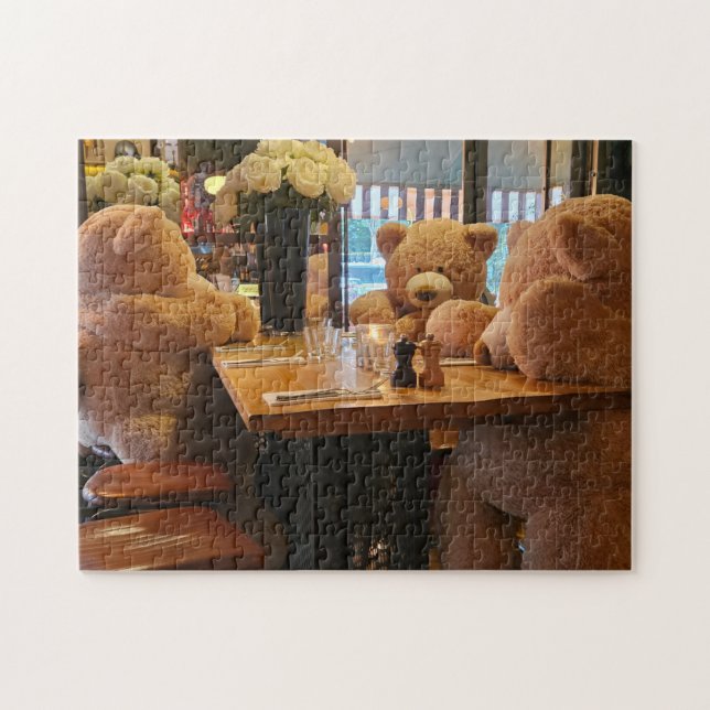 Bären-Café-Puzzle, 28 cm x 36 cm, 252 Teile Puzzle (Horizontal)