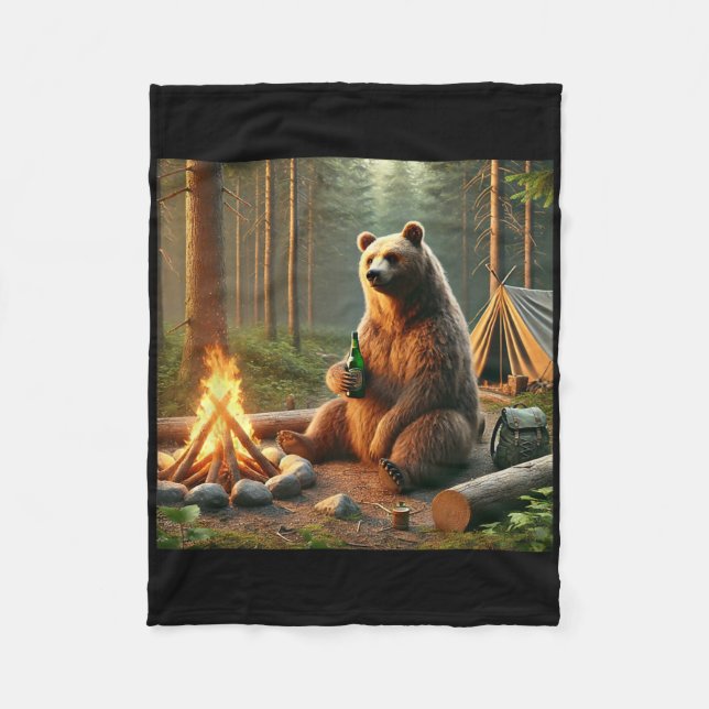 Bären Camping  Fleecedecke (Vorderseite)